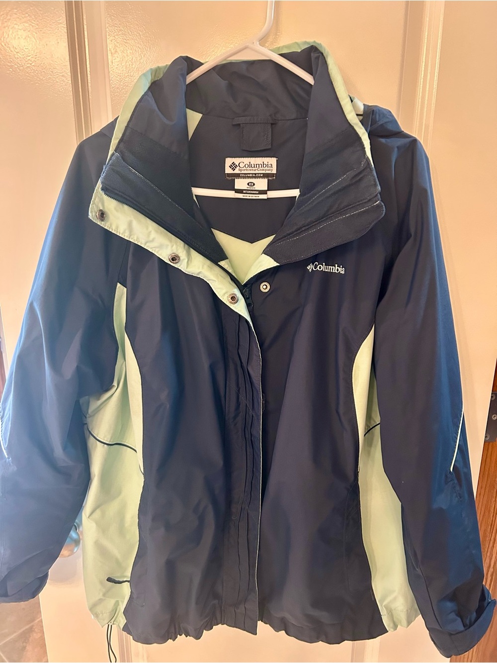 Columbia Navy and Mint Green Bugaboo Interchangeable Multiple Coats in One Women - Picture 9 of 9